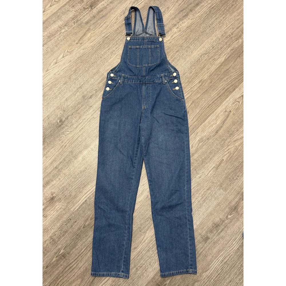 Twiin Sisters Womens Medium Wash Denim Overalls Straight Leg RJH0170 Size S Twin